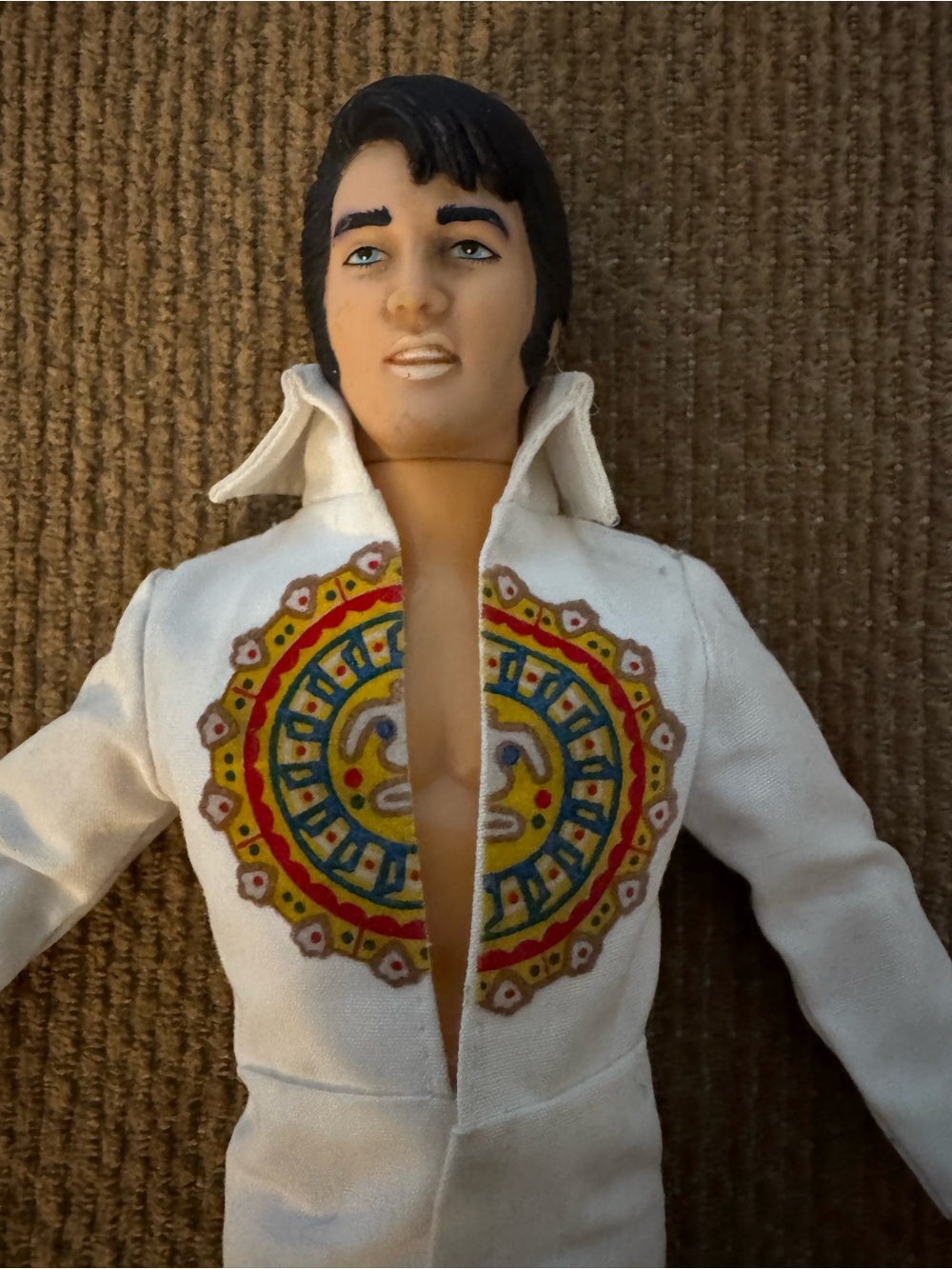 1980s Elvis Presley Doll in White Jumpsuit